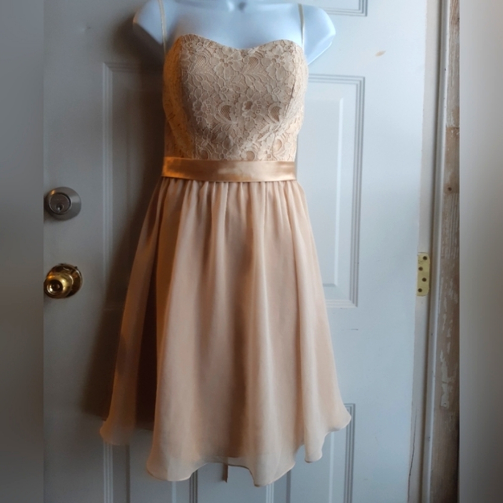 Satin Champagne Dress - Picture 6 of 16